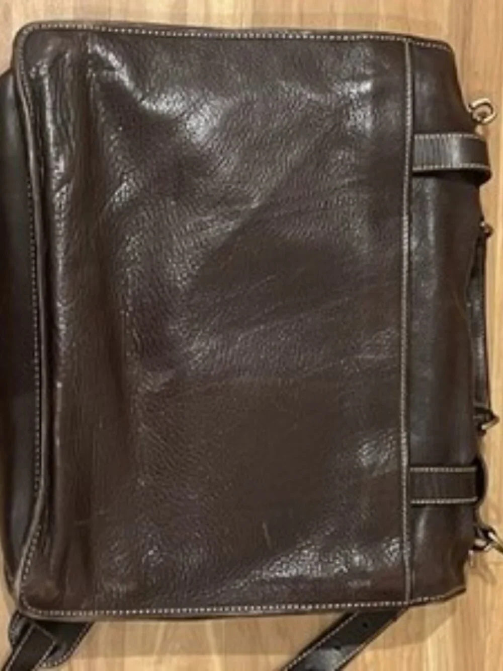 COLE HAAN Heavy Leather Briefcase / Messenger Bag